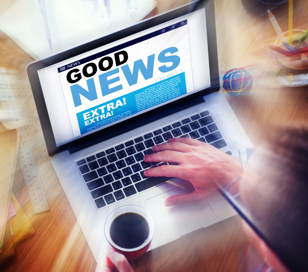 Digital Online Update Good News Concept