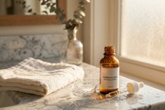 Starostlivosť o pleť pred zrkadlom počas ranného a večerného rituálu